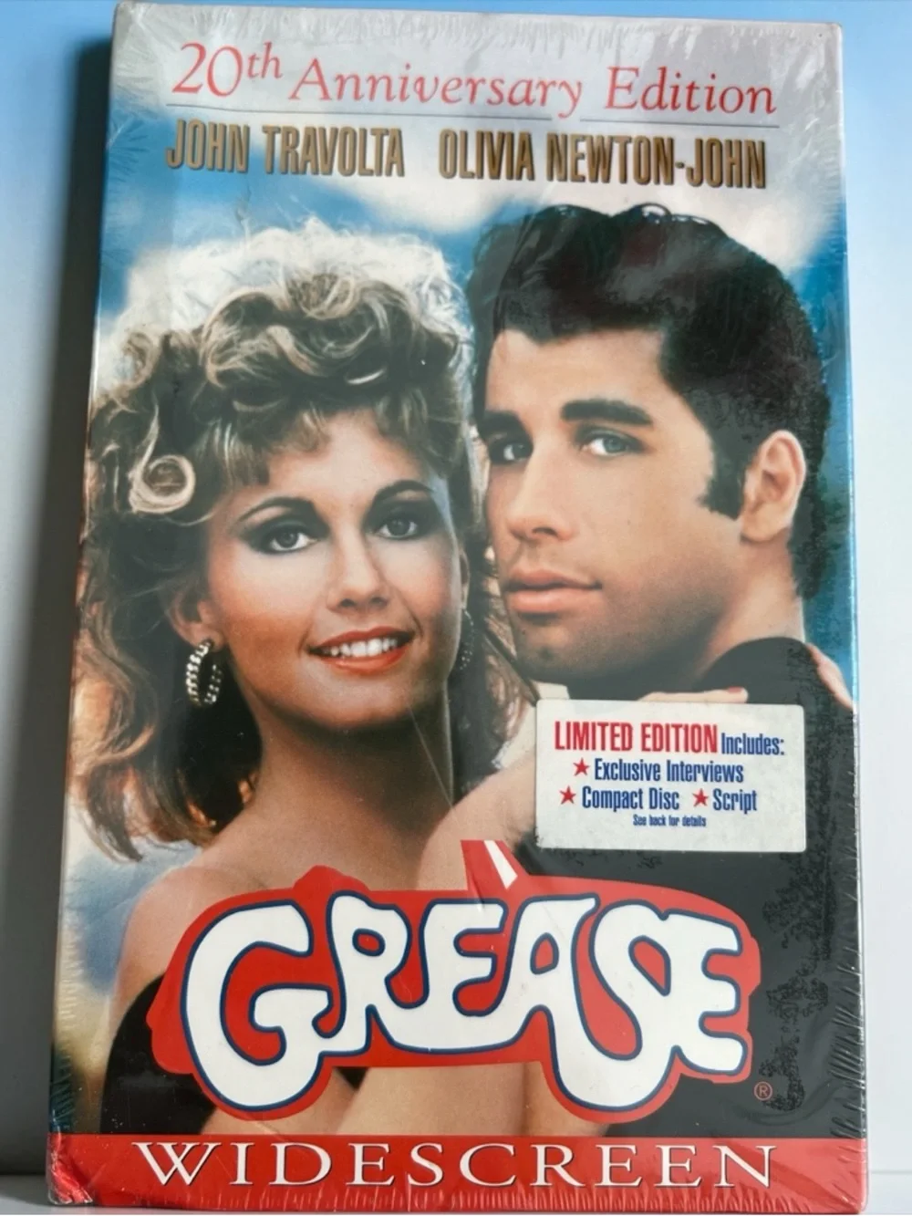 Grease VHS Sealed‎ 20th Anniversary Limited Edition Widescreen John Travolta THX
